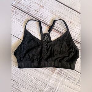 Women’s VS Pink sports bra - size M - for sale. Color black and mesh
